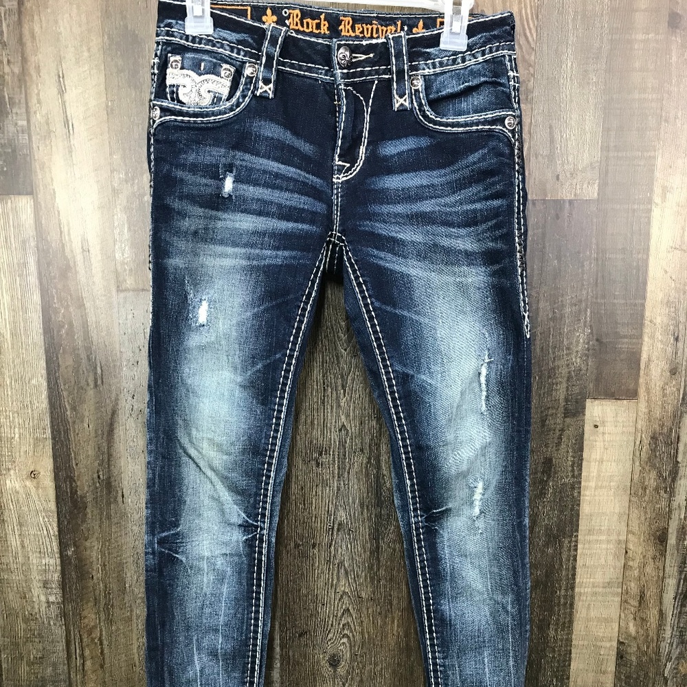 Rock Revival Pilkin Midrise Skinny 5PK Size 26